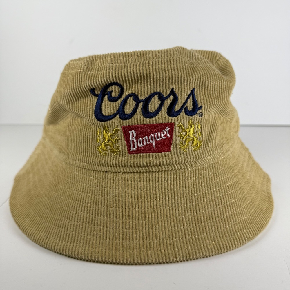 Coors Banquet Bucket Hat Corduroy Embroidered Logo Beer Adult Hat